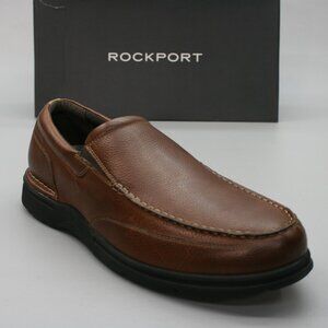 Rockport Men’s 14 W Wide Eureka Plus Walnut Brown Slipon Pro Walker Loafer Shoes